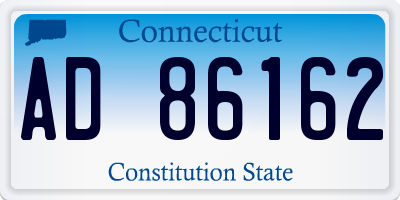 CT license plate AD86162