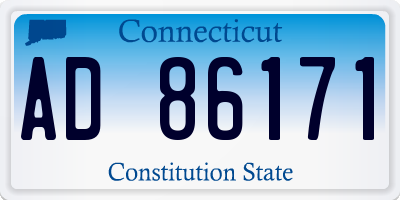 CT license plate AD86171