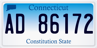 CT license plate AD86172