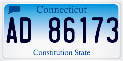 CT license plate AD86173
