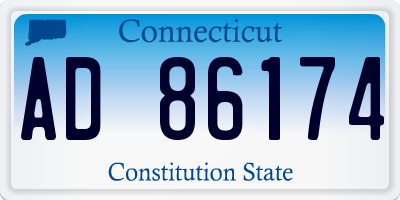 CT license plate AD86174