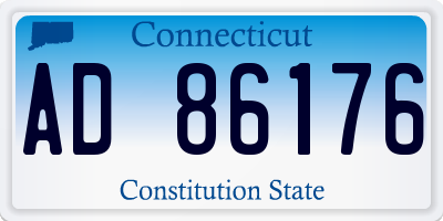 CT license plate AD86176