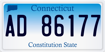 CT license plate AD86177
