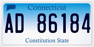 CT license plate AD86184