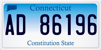 CT license plate AD86196