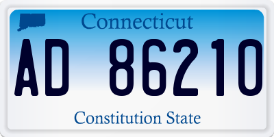 CT license plate AD86210