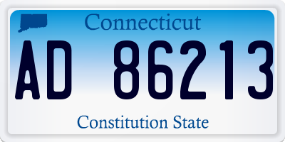CT license plate AD86213