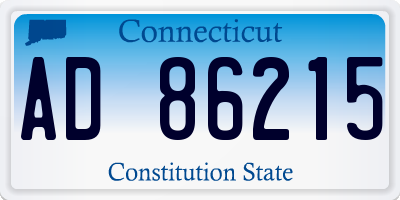 CT license plate AD86215