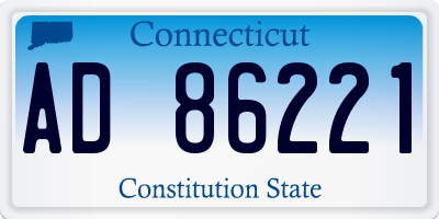 CT license plate AD86221