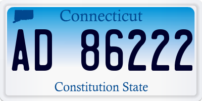 CT license plate AD86222