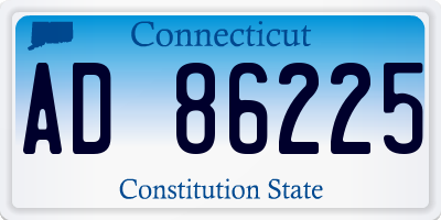 CT license plate AD86225