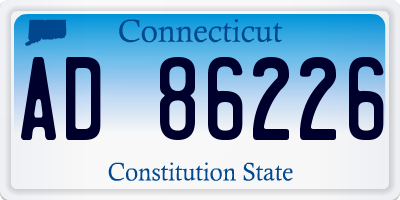 CT license plate AD86226