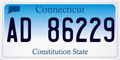 CT license plate AD86229