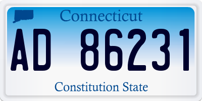 CT license plate AD86231