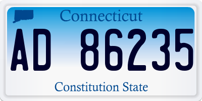 CT license plate AD86235