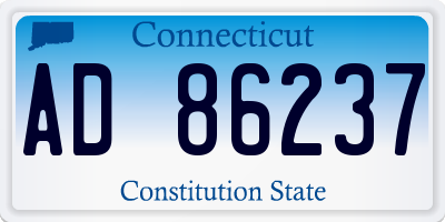 CT license plate AD86237