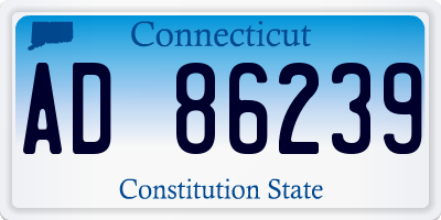 CT license plate AD86239