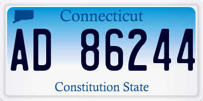 CT license plate AD86244
