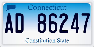 CT license plate AD86247