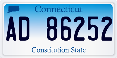 CT license plate AD86252