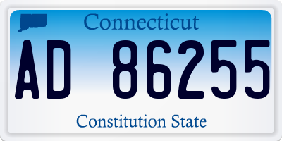CT license plate AD86255