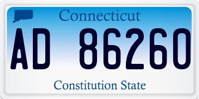 CT license plate AD86260