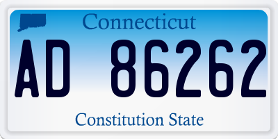CT license plate AD86262
