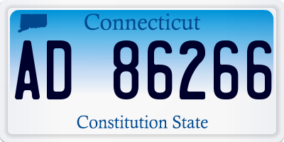 CT license plate AD86266