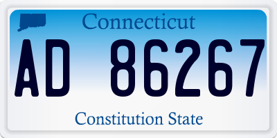 CT license plate AD86267