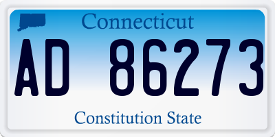 CT license plate AD86273