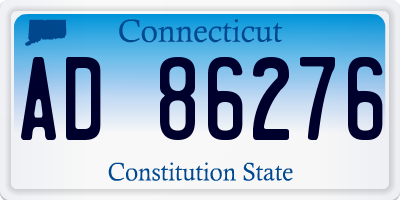 CT license plate AD86276
