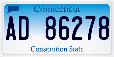 CT license plate AD86278