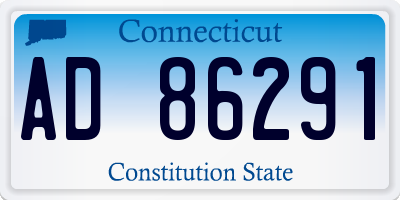 CT license plate AD86291