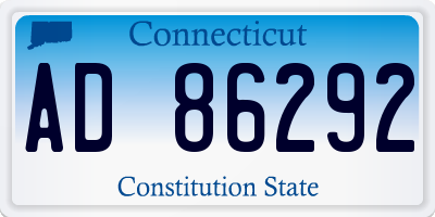 CT license plate AD86292
