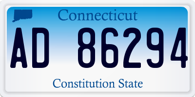 CT license plate AD86294