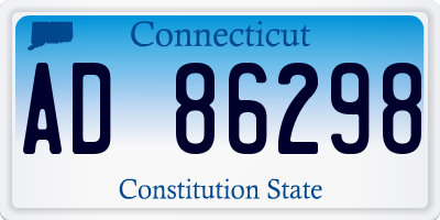CT license plate AD86298