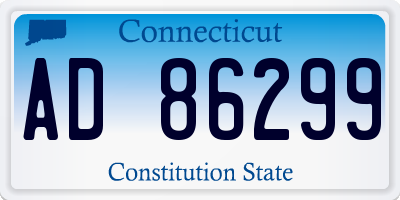 CT license plate AD86299