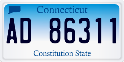 CT license plate AD86311