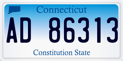 CT license plate AD86313
