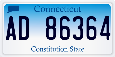 CT license plate AD86364