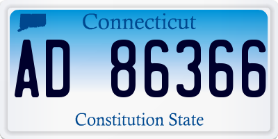 CT license plate AD86366