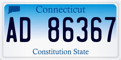 CT license plate AD86367