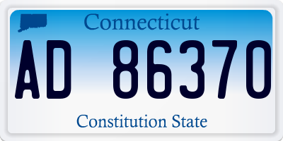 CT license plate AD86370