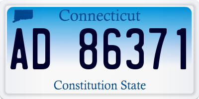 CT license plate AD86371