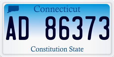 CT license plate AD86373