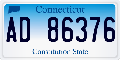 CT license plate AD86376