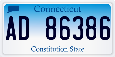 CT license plate AD86386