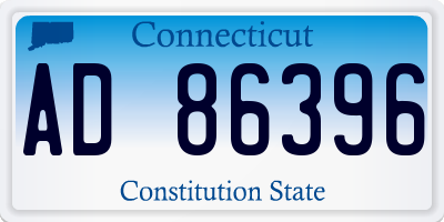 CT license plate AD86396
