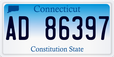CT license plate AD86397