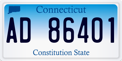CT license plate AD86401